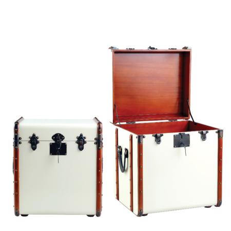 authentic models Stateroom End Table Off White