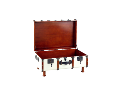 authentic models Stateroom Trunk Table Off White
