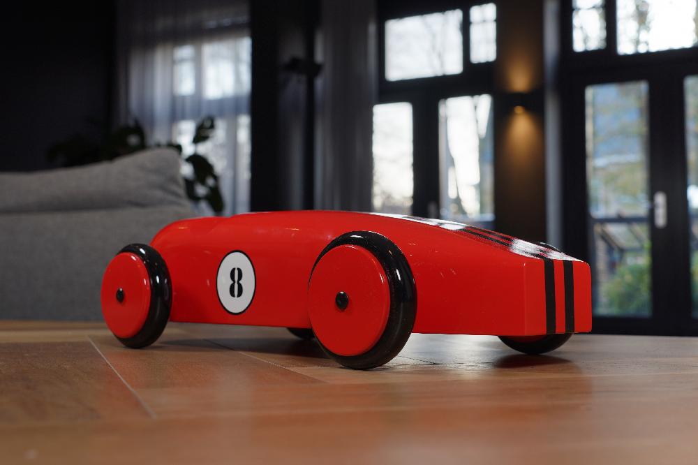 Authentic Models Wood Car Model Red