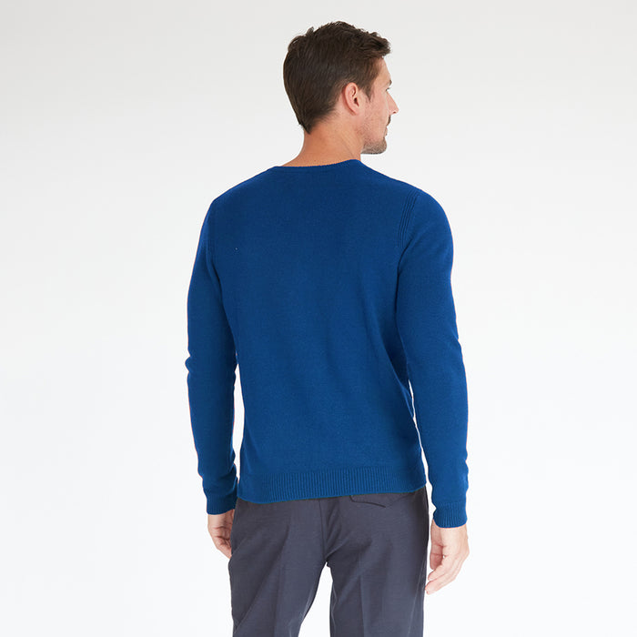 Autumn Cashmere Basic V-Neck In Electric Pale Blue
