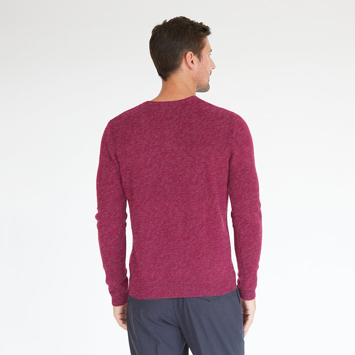 Autumn Cashmere Basic V-Neck In Orchid With Dot