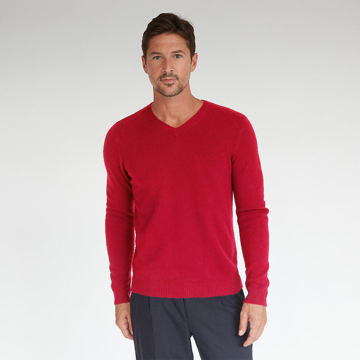 autumn cashmere Basic V-Neck in Red