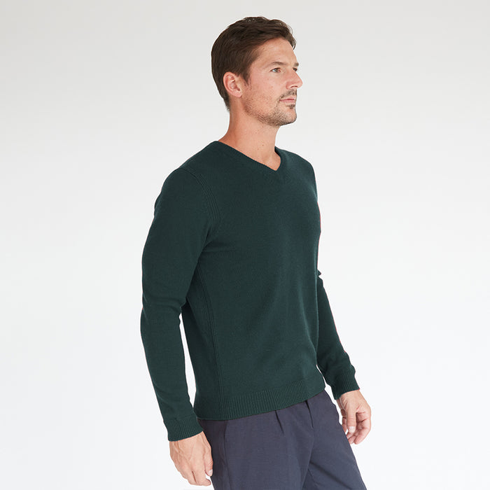 Autumn Cashmere Basic V-Neck In Spruce