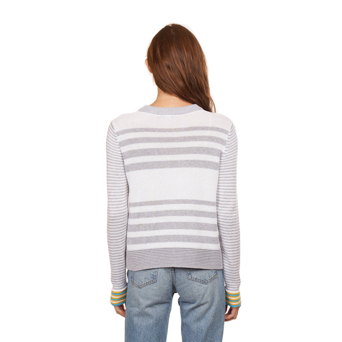 Autumn Cashmere Boxy Stripe W/ Tuck Stitch