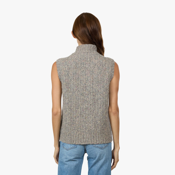 Autumn Cashmere Button Front Mock Neck Vest