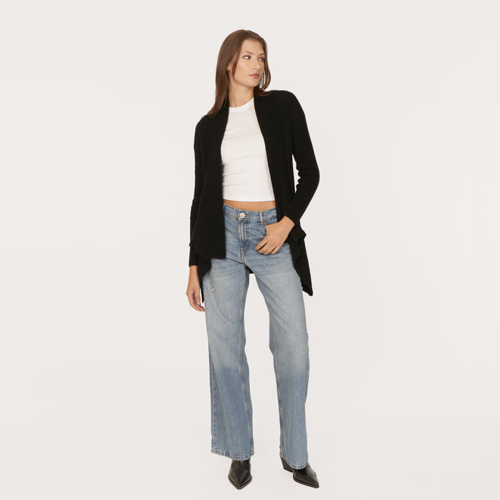 Autumn Cashmere Cable Drape In Ebony