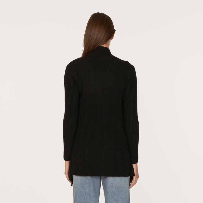 Autumn Cashmere Cable Drape In Ebony