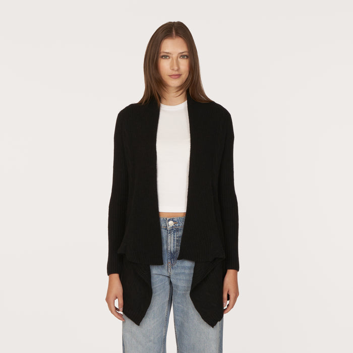 autumn cashmere Cable Drape in Ebony