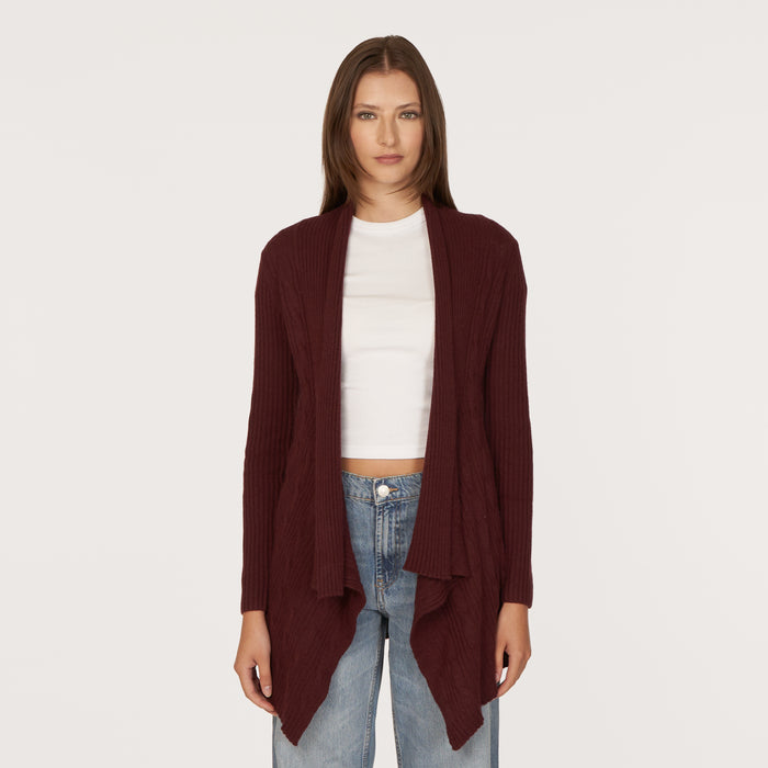 autumn cashmere Cable Drape in Wine
