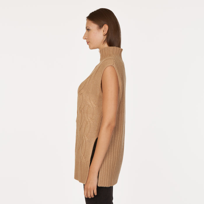 Autumn Cashmere Chunky Cable Sleeveless Tunic