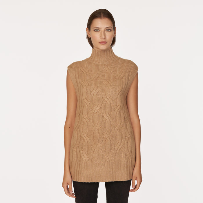 autumn cashmere Chunky Cable Sleeveless Tunic