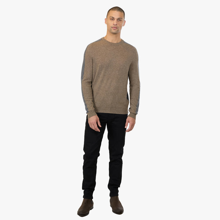 Autumn Cashmere Colorblock Crew W/ Stripe