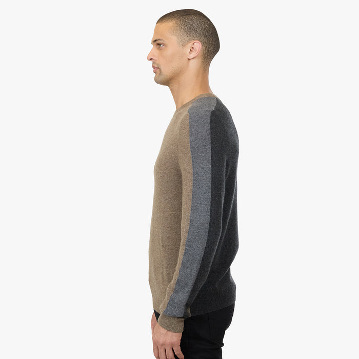 Autumn Cashmere Colorblock Crew W/ Stripe