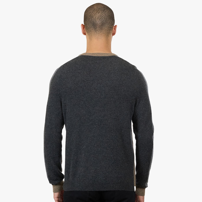 Autumn Cashmere Colorblock Crew W/ Stripe