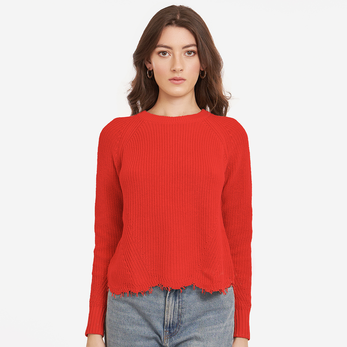 autumn cashmere Distressed Scallop Shaker in Apple