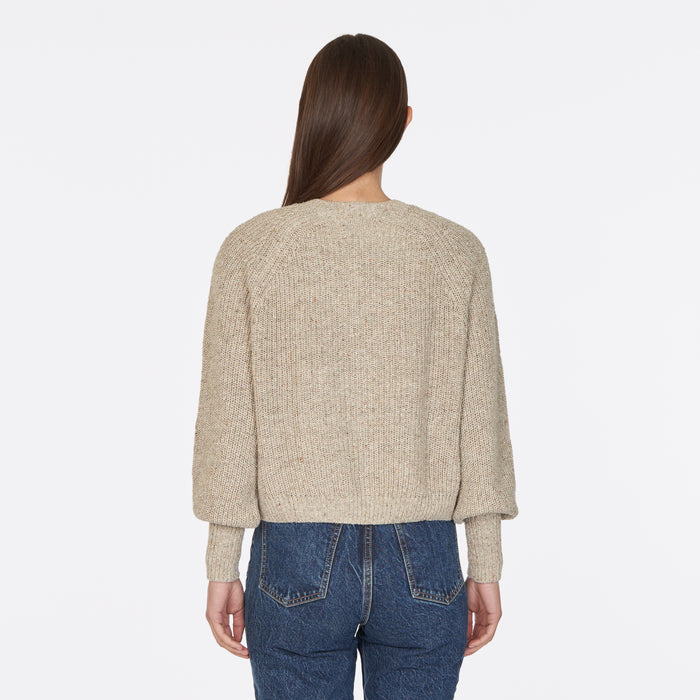 Autumn Cashmere Donegal Shaker Puff Sleeve Crew
