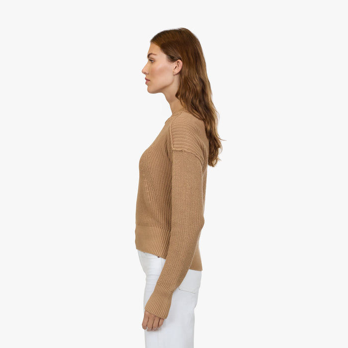 Autumn Cashmere Exposed Seam Shaker Crew