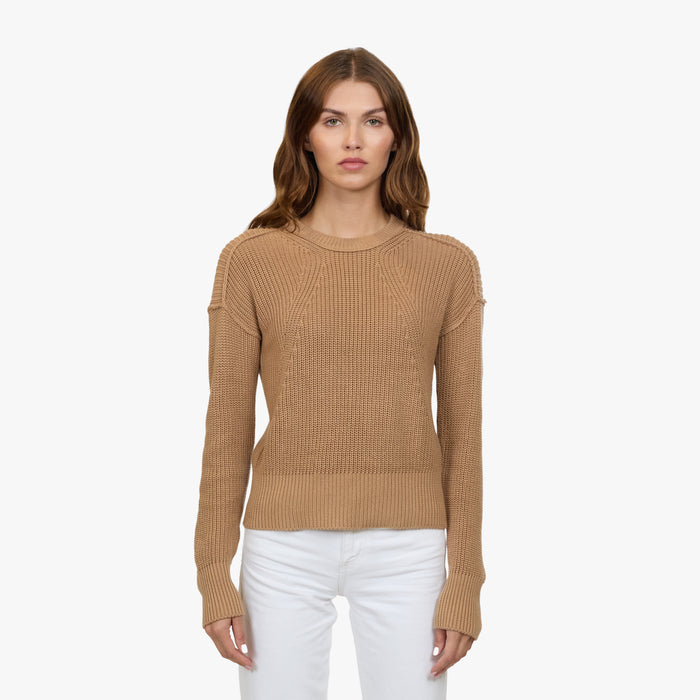 autumn cashmere Exposed Seam Shaker Crew