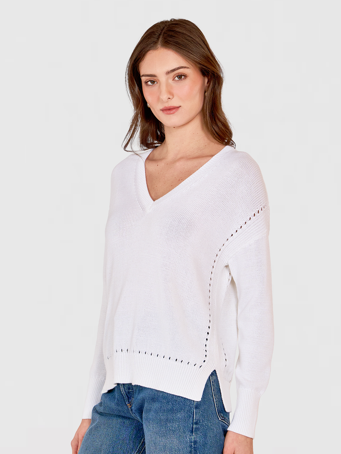 Autumn Cashmere Eyelet V-Neck