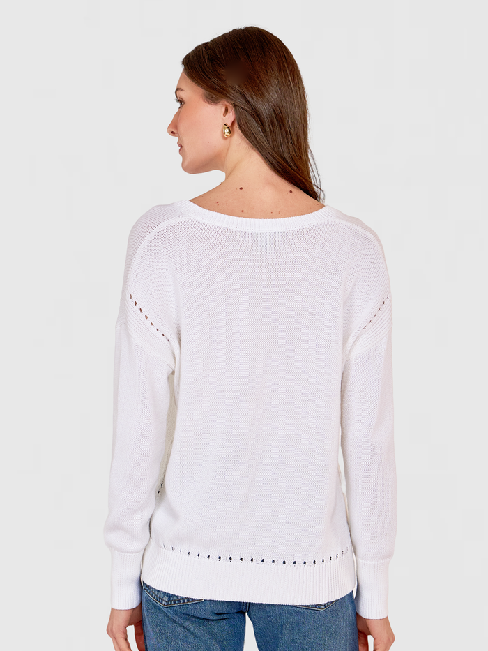 Autumn Cashmere Eyelet V-Neck