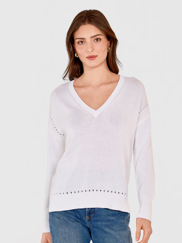 autumn cashmere Eyelet V-Neck