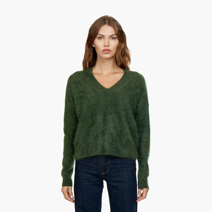 autumn cashmere Fluffy V in Jungle