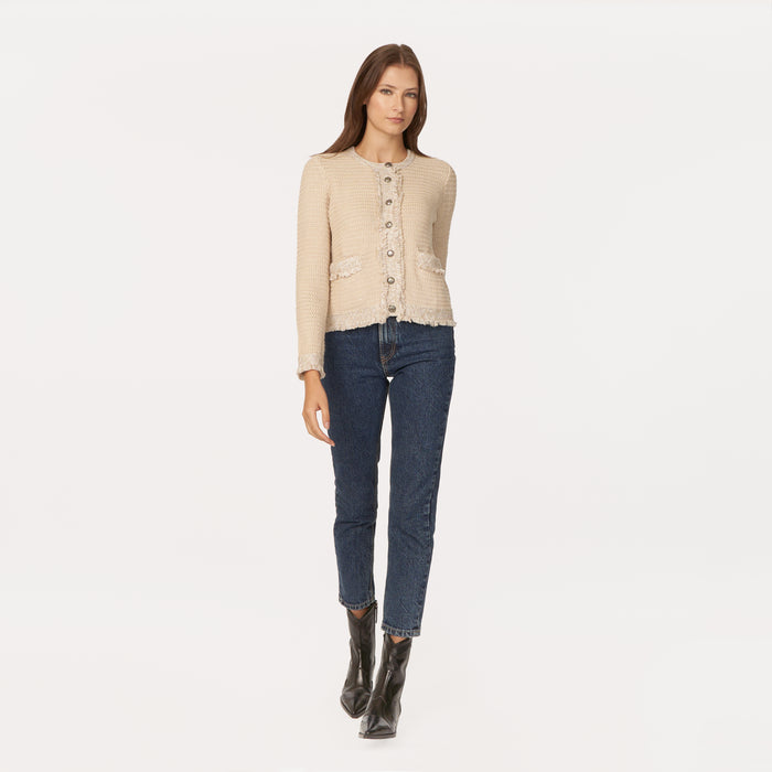 Autumn Cashmere Fringe Trimmed Chunky Jacket