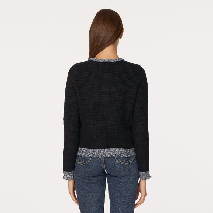 Autumn Cashmere Fringe Trimmed Chunky Jacket