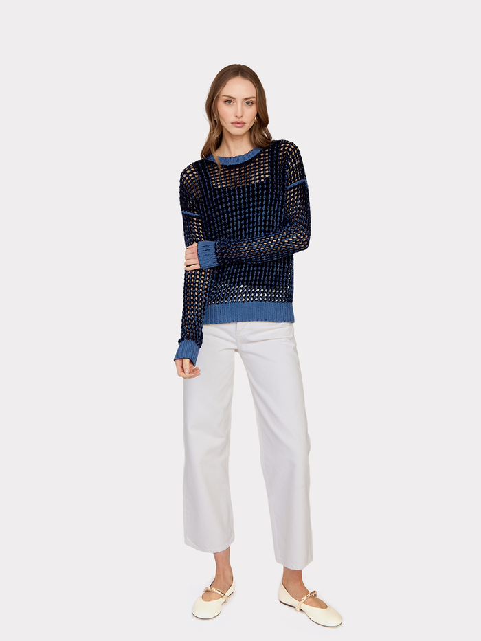 Autumn Cashmere Inked Chunky Mesh Crew