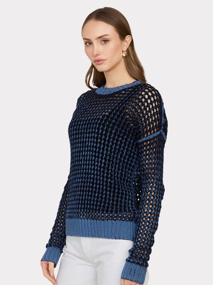 Autumn Cashmere Inked Chunky Mesh Crew