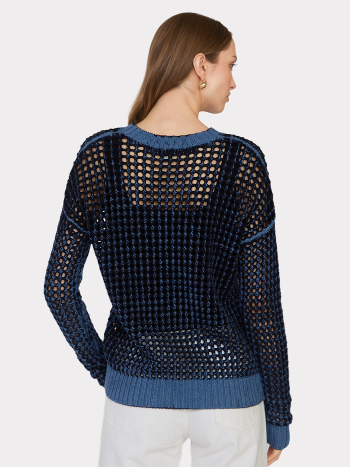 Autumn Cashmere Inked Chunky Mesh Crew
