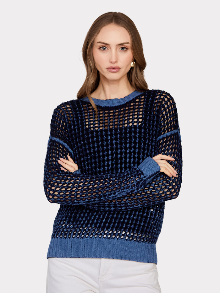 autumn cashmere Inked Chunky Mesh Crew
