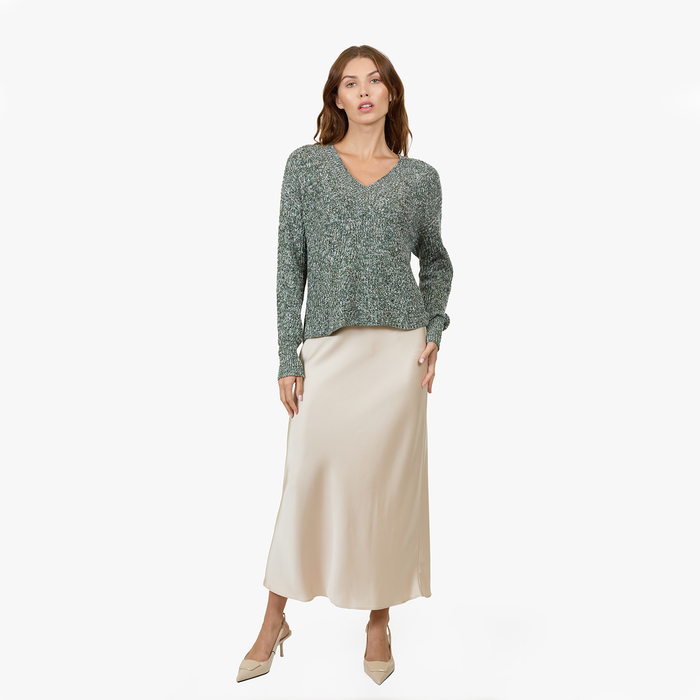Autumn Cashmere Marled Shaker V In Camo Multi