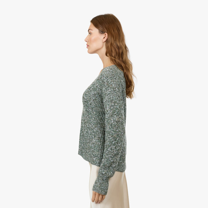 Autumn Cashmere Marled Shaker V In Camo Multi