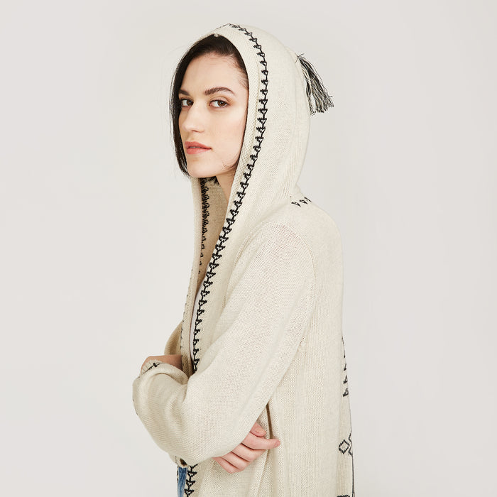 Autumn Cashmere Maxi Hoodie W/ Tassel