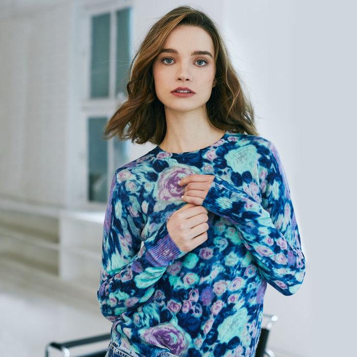 autumn cashmere Multi Color Floral Crew