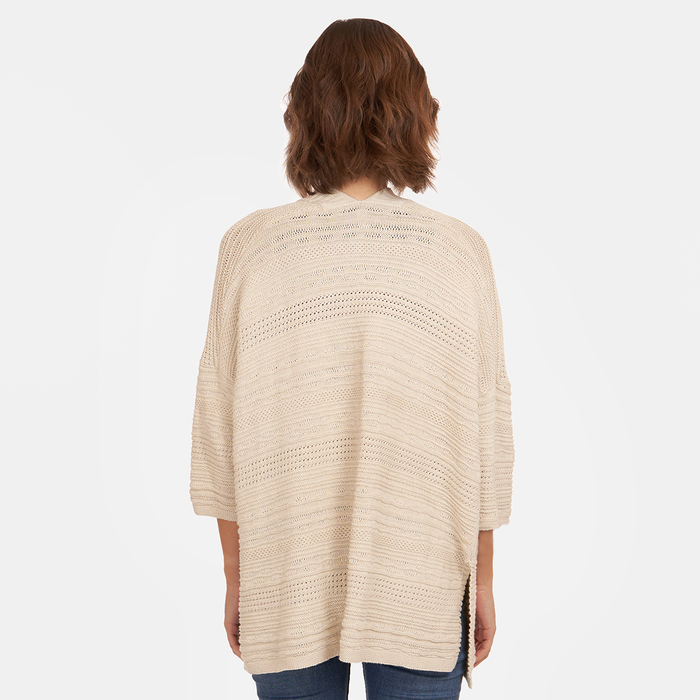 Autumn Cashmere Open Stitch Beach Duster In Hemp
