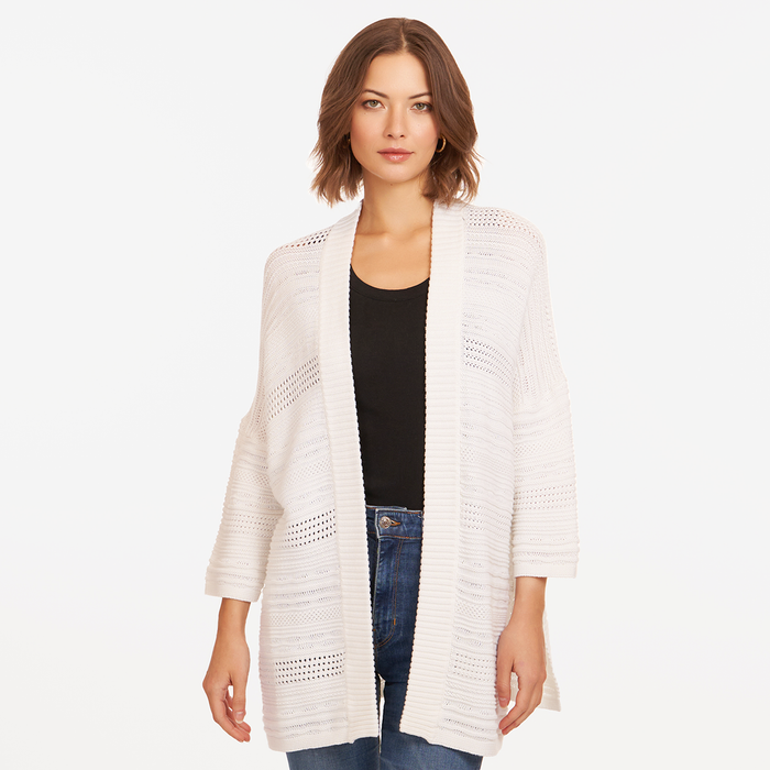 autumn cashmere Open Stitch Beach Duster in White