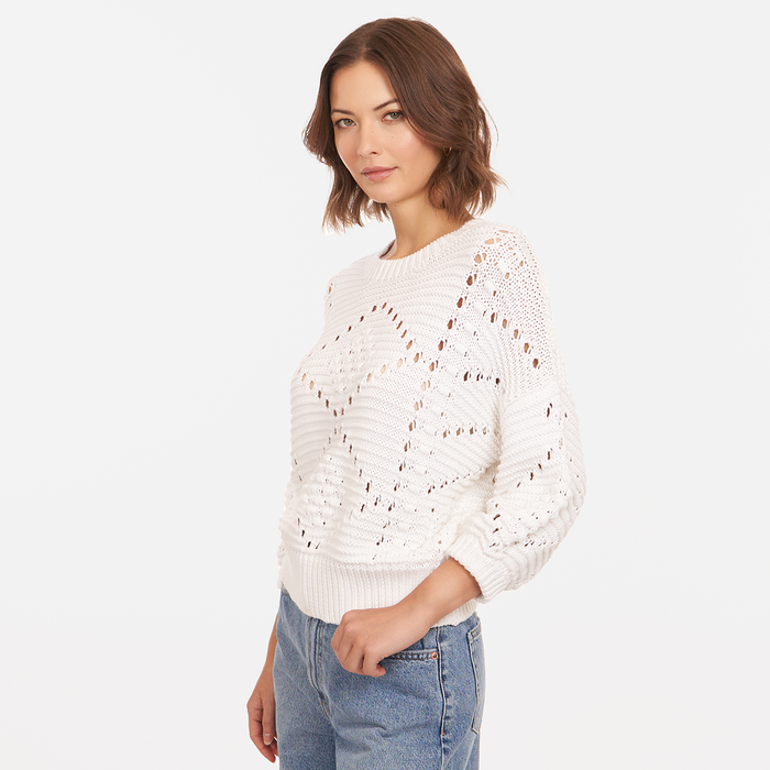 Autumn Cashmere Pointelle Drop Shoulder Crew