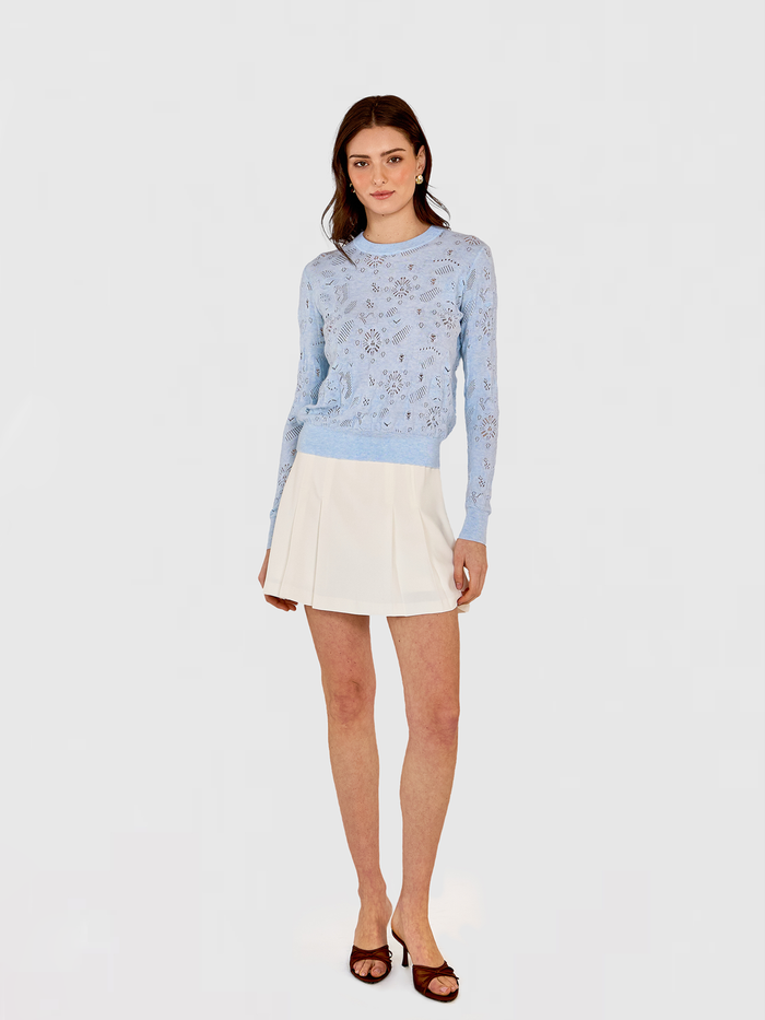 Autumn Cashmere Pointelle Fancy Stitch Crew