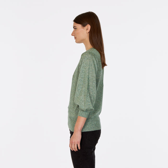 Autumn Cashmere Puff 3/4 Sleeve Crew