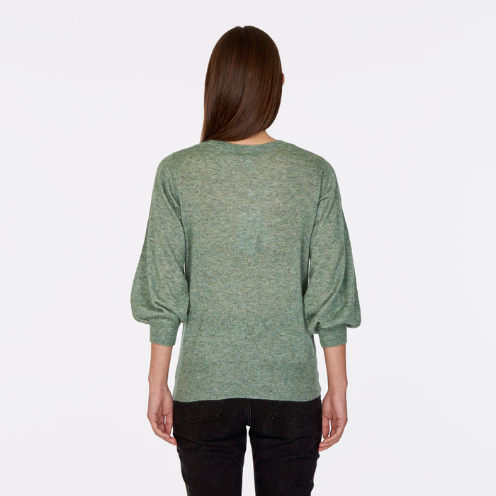 Autumn Cashmere Puff 3/4 Sleeve Crew