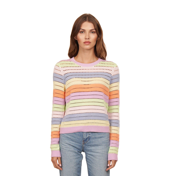 autumn cashmere Rainbow Pointelle Stripe