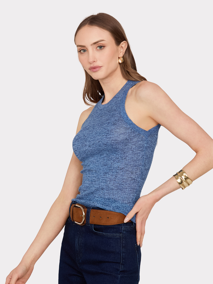 Autumn Cashmere Rib Halter Crew In River