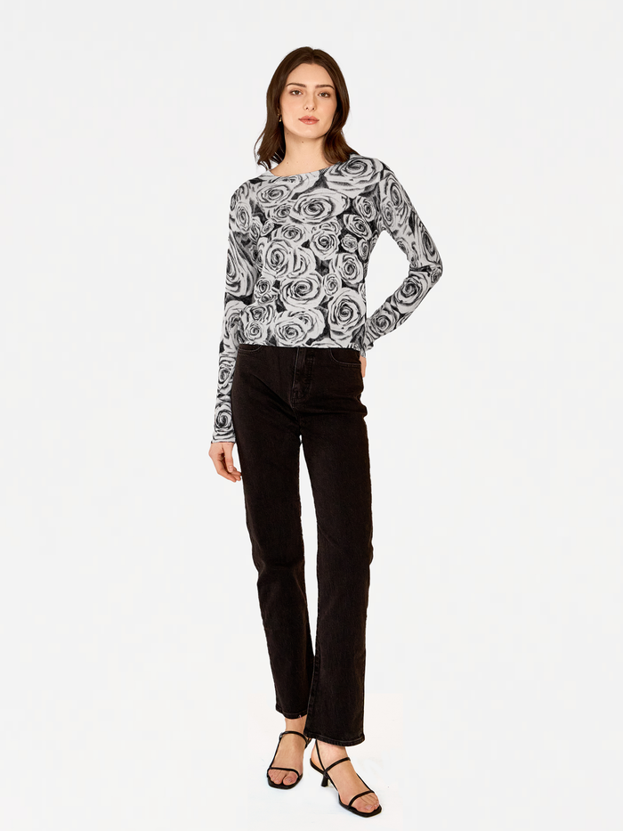 Autumn Cashmere Rose Print Crew