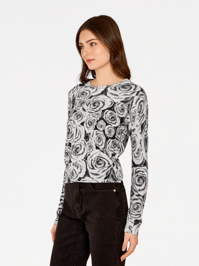 Autumn Cashmere Rose Print Crew