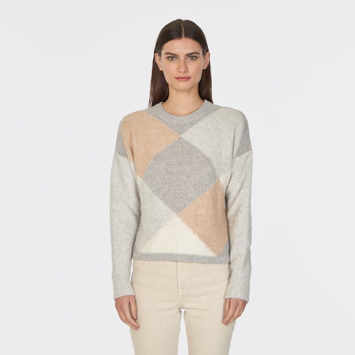 Autumn Cashmere Sequin Diamond Crew