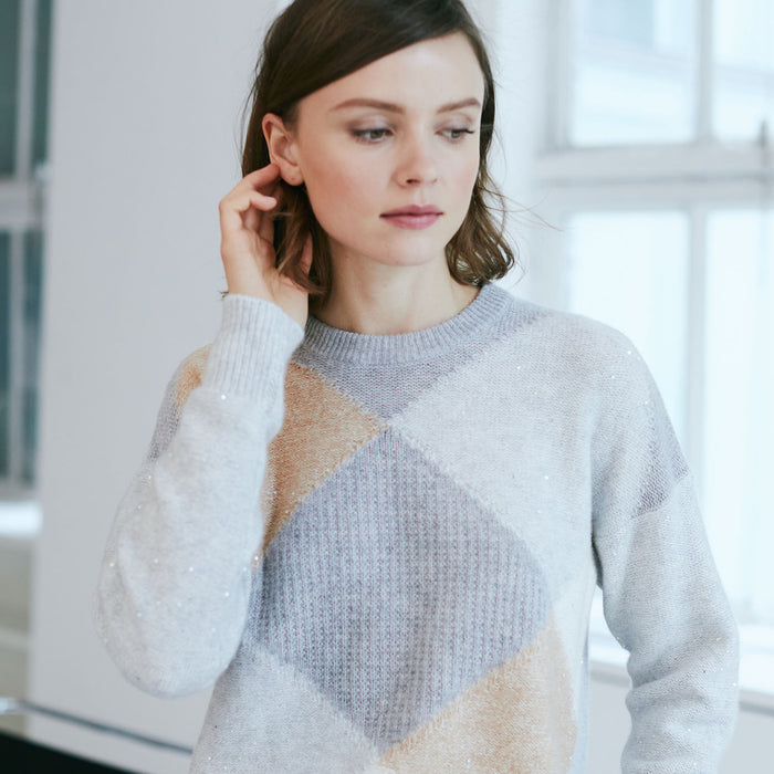 autumn cashmere Sequin Diamond Crew