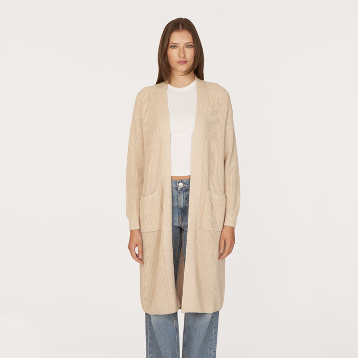 autumn cashmere Shaker Open Coatigan w/ Pockets