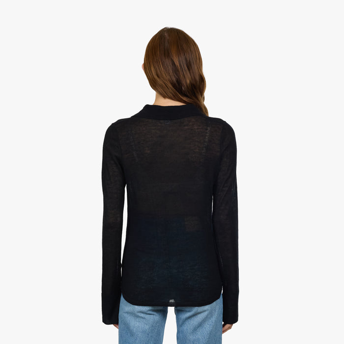 Autumn Cashmere Sheer Shirt In Black